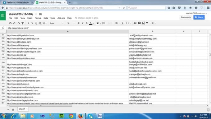 collected property manager email and company email list