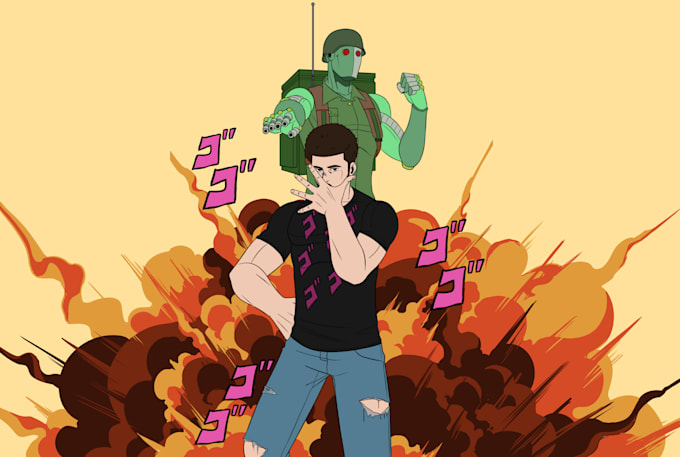 draw a jojo styled character for you