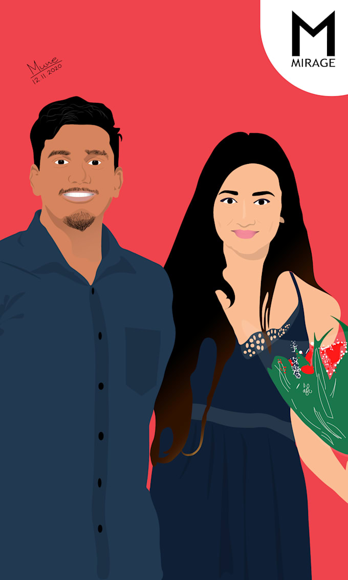 Draw high realistic vector portrait by Harith_mune1 | Fiverr