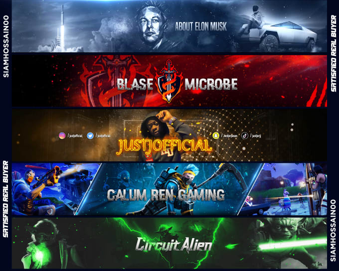 Design youtube banner, twitch banner, cover header by Siamhossain00 ...