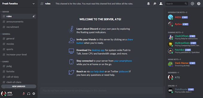 Create a discord server for you by Aarontgladiator | Fiverr