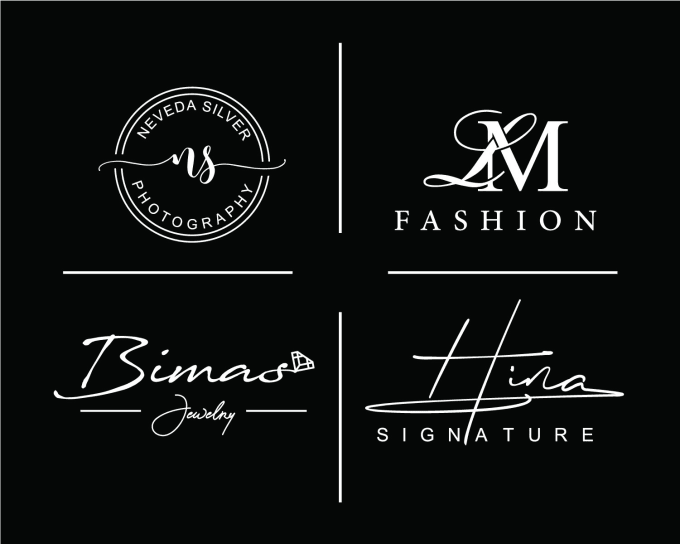 Make signature logo for jewelry boutique fashion photography by Logo_5r ...