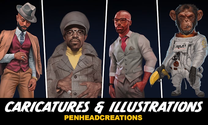illustrate fun caricatures for you
