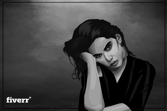 This is a picture of Divine White On Black Drawing It is a graphic of Divine White On Black Drawing