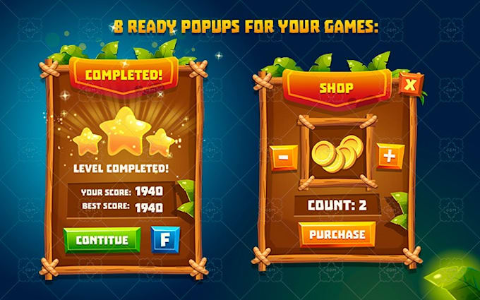 Design 2d 3d Games Graphics Design Ui Ux Game Screens By Prowares