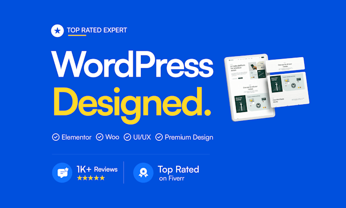 design a modern wordpress website with elementor