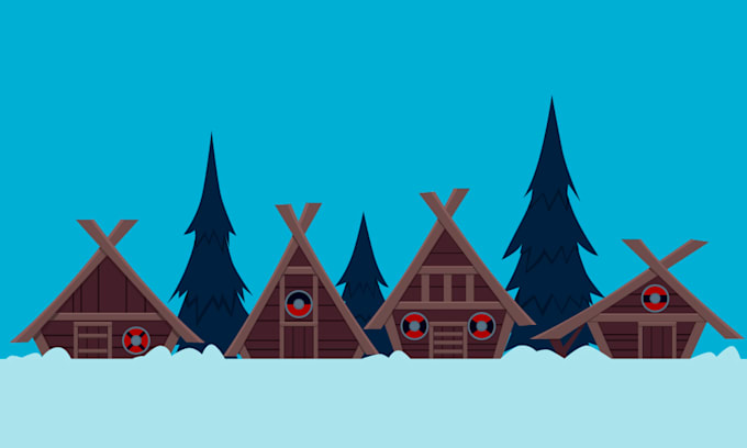 draw a 2d background in flat style by orisori draw a 2d background in flat style by