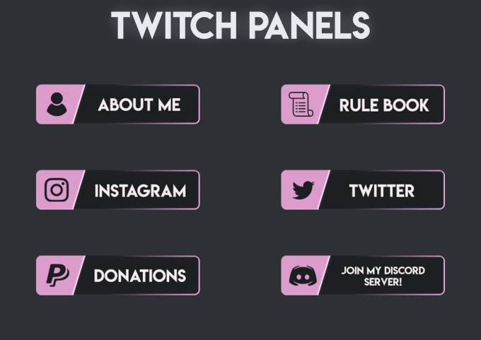 Create twitch panels for you and more by Ipetalie | Fiverr