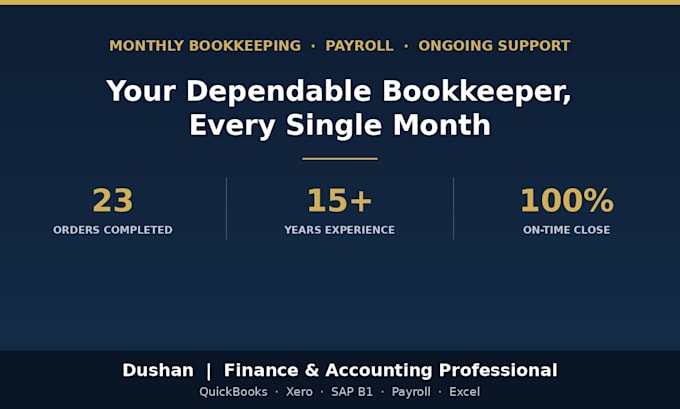be your monthly bookkeeper and manage your payroll
