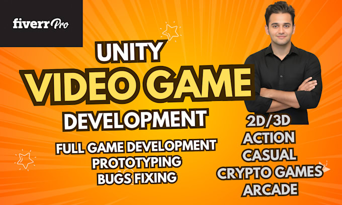 develop 2d and 3d games for you in unity