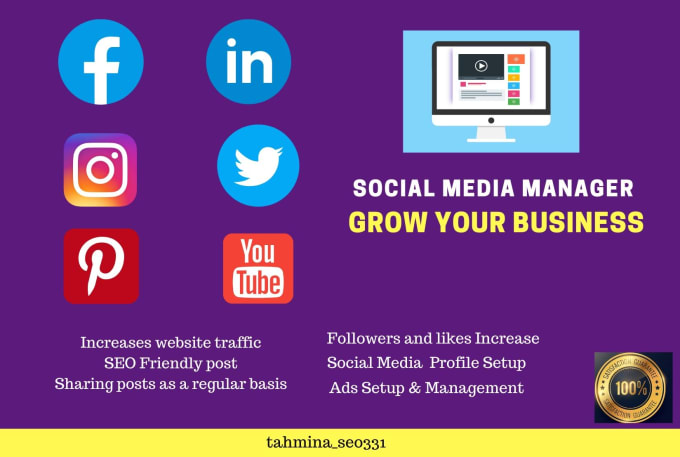 Be your social media marketing manager for your business by Tahmina ...