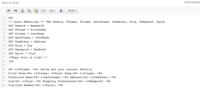 write custom ampscript for dynamic email personalization in sfmc