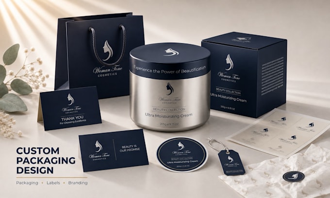 design premium product packaging, label, box and pouch packaging design