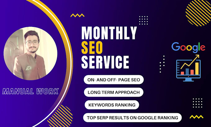 provide monthly website seo services for  google top ranking