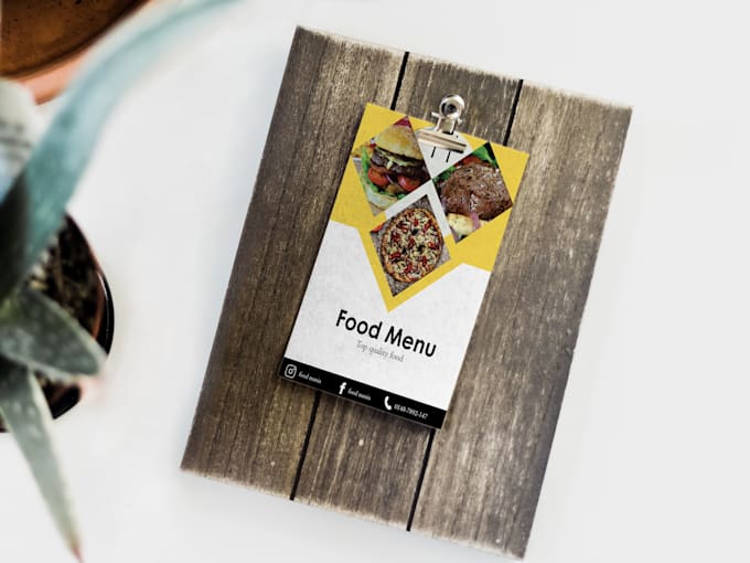 design food menu and restaurant menu