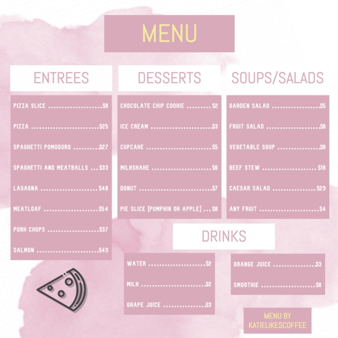 Create a menu or sign for bloxburg for you by Klikescoffee