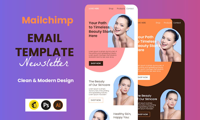 do mailchimp email template newsletter design