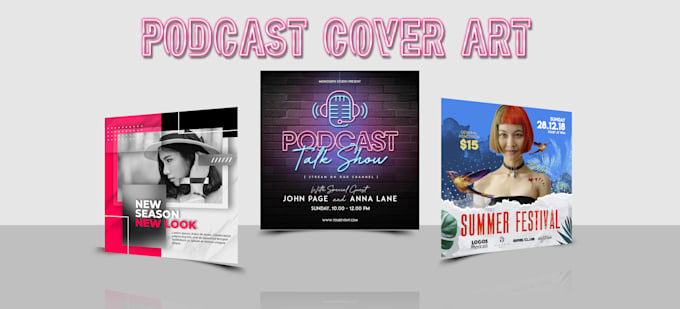 design creative podcast cover art