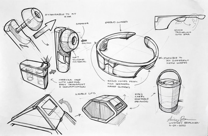 ideation sketches / product design and development / BasslerWPW