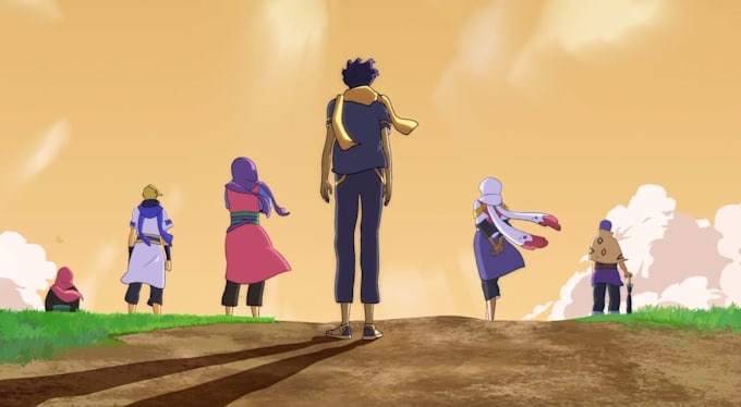 create anime style 2d gif animation