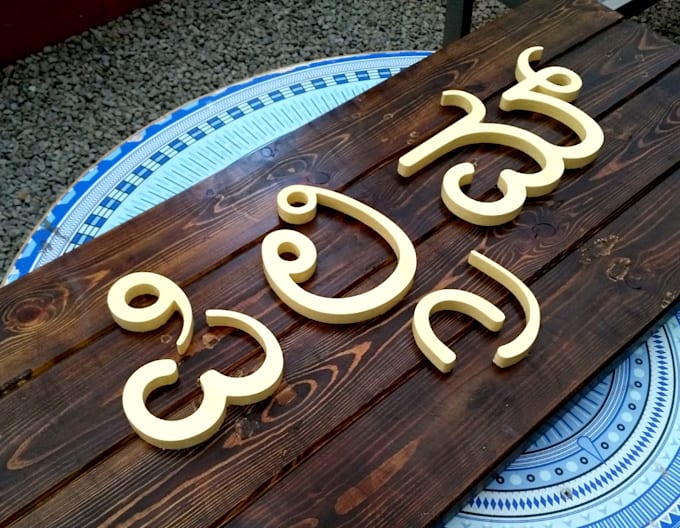 design custom font for signage boards