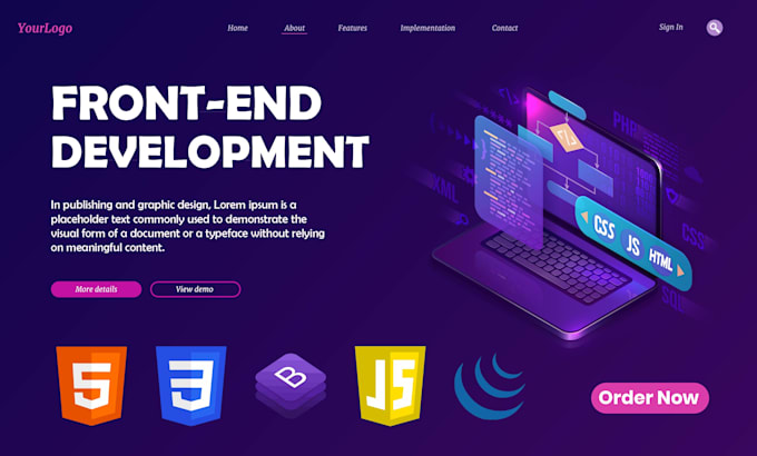 Do psd to html figma to html responsive website development by ...