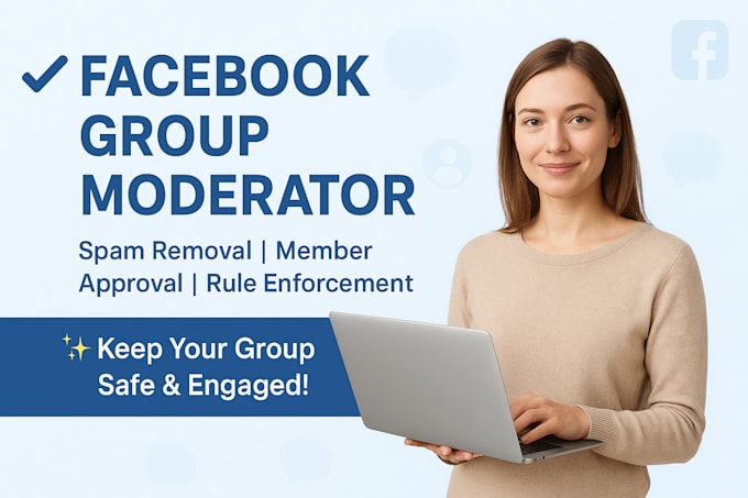 be your professional facebook group moderator and community manager