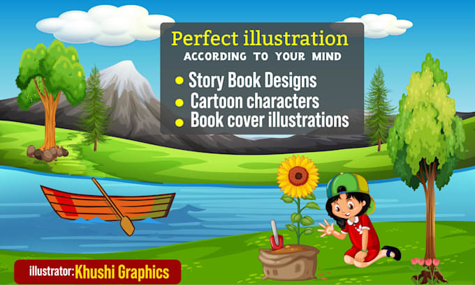 design children story book illustration and children story book illustration