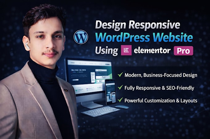 create a high end responsive wordpress website with premium UI UX
