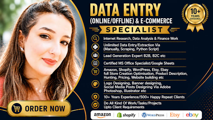 carry out flawless data entry work and web research swiftly
