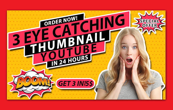 design amazing youtube thumbnail in 3 hours