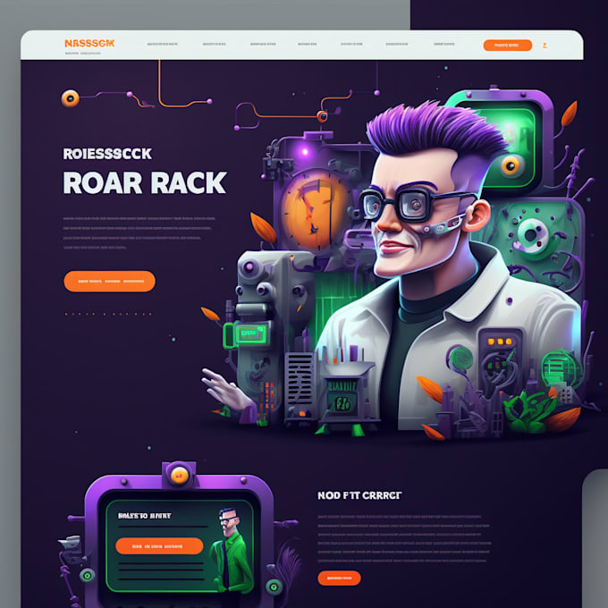 design a creative landing page for you