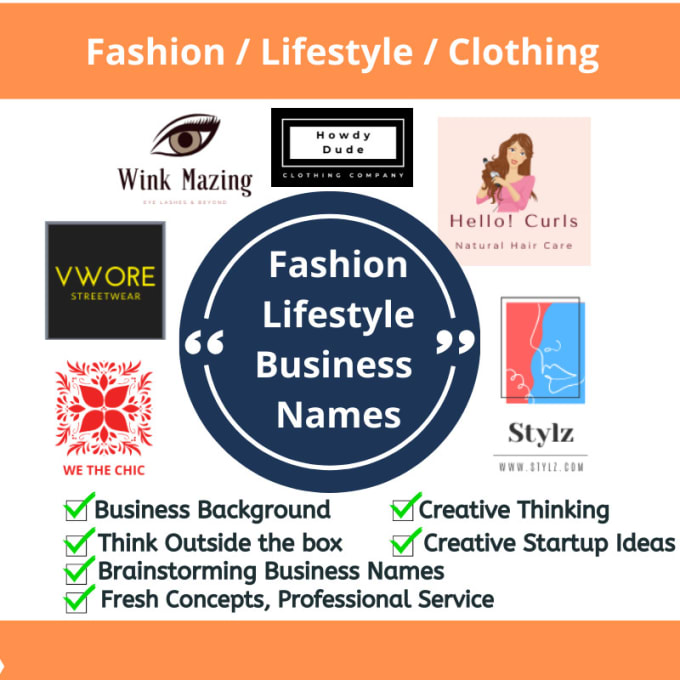 Brainstorm 10 creative fashion lifestyle business name ideas by ...