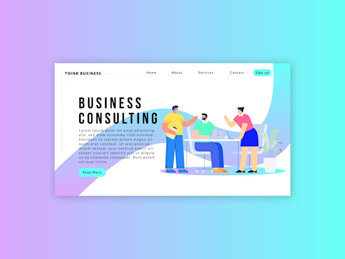 Do nice and clean landing page header ui design by Designbydi | Fiverr