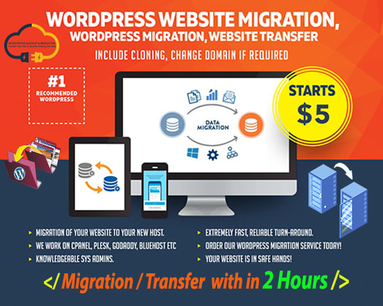 backup or migrate your website to any server or hosting