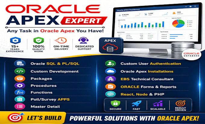 do any task in oracle apex, you have