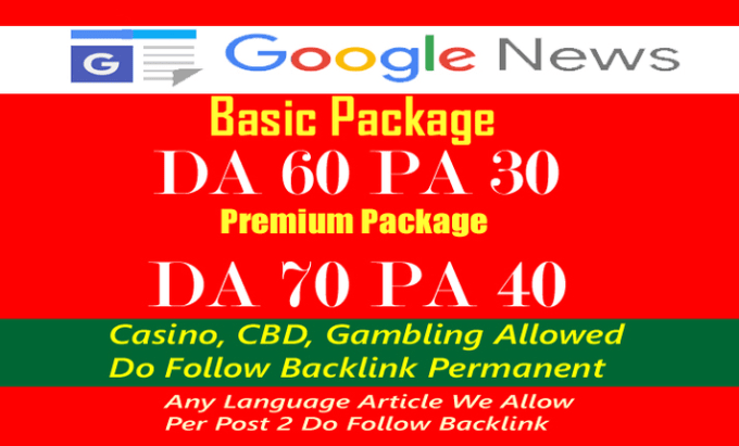 I will write and publish guest post google news site dofollow backlink