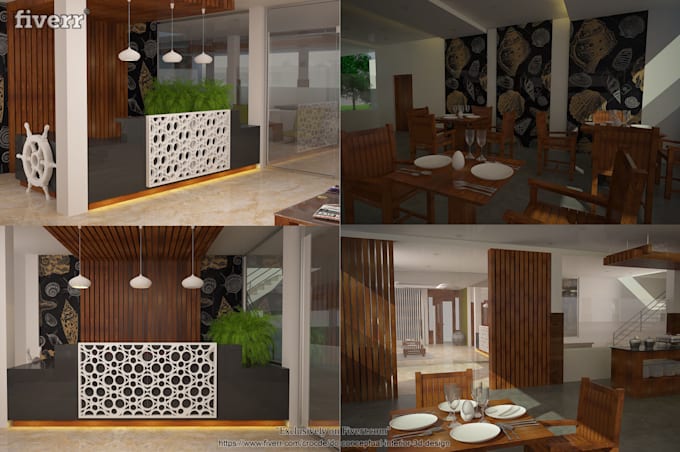 do conceptual interior 3d design