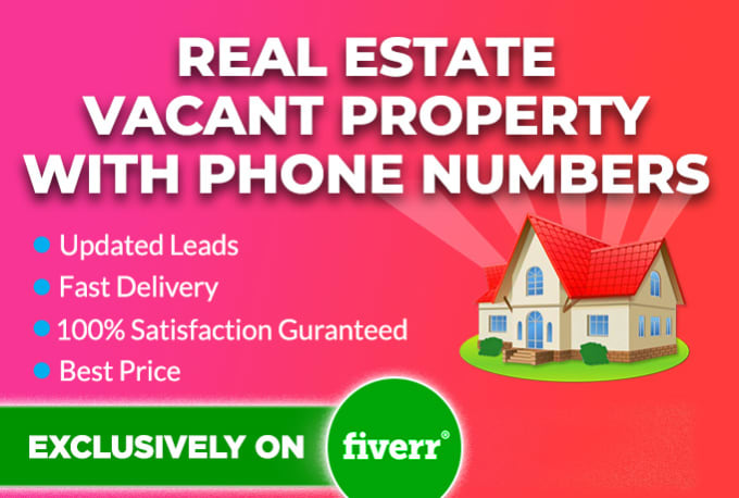 I will provide vacant property leads with skip tracing
