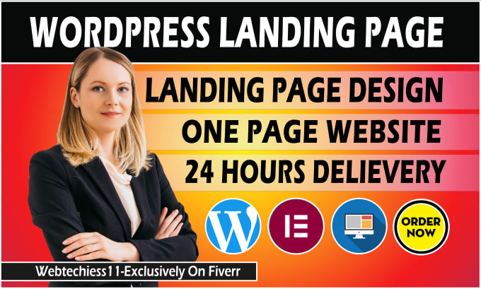 I will do wordpress landing page design or one page website