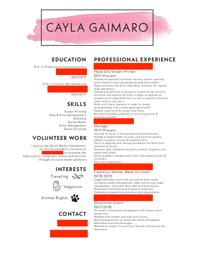 Create an eye catching resume for you by Claudolives