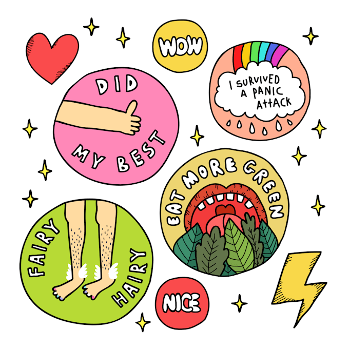 Make doodle, hand draw stickers by Zizimentos | Fiverr