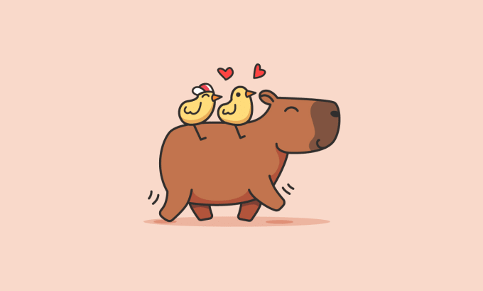 Collection De Capybara Kawaii Doodle Dans Un Style Dessiné à La