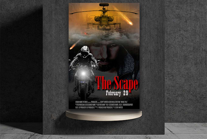 design creative movie poster, banner or rollup