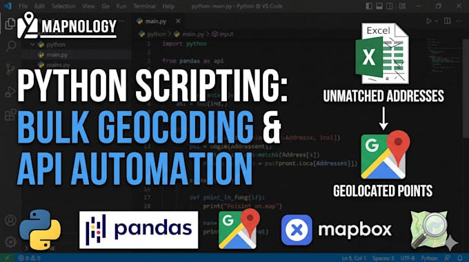 write python scripts for bulk geocoding
