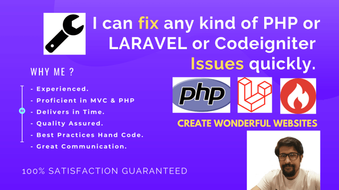 Fix and develop websites in php laravel codeigniter by Webbureau | Fiverr