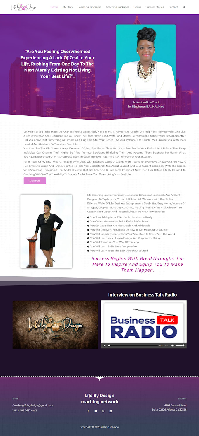 build a professional life coaching website on wordpress