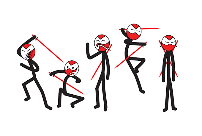 draw stick man illustration in any poses