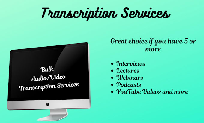 do bulk audio or video transcriptions