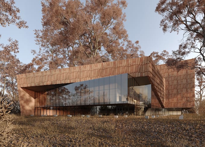 create realistic 3d house exterior rendering